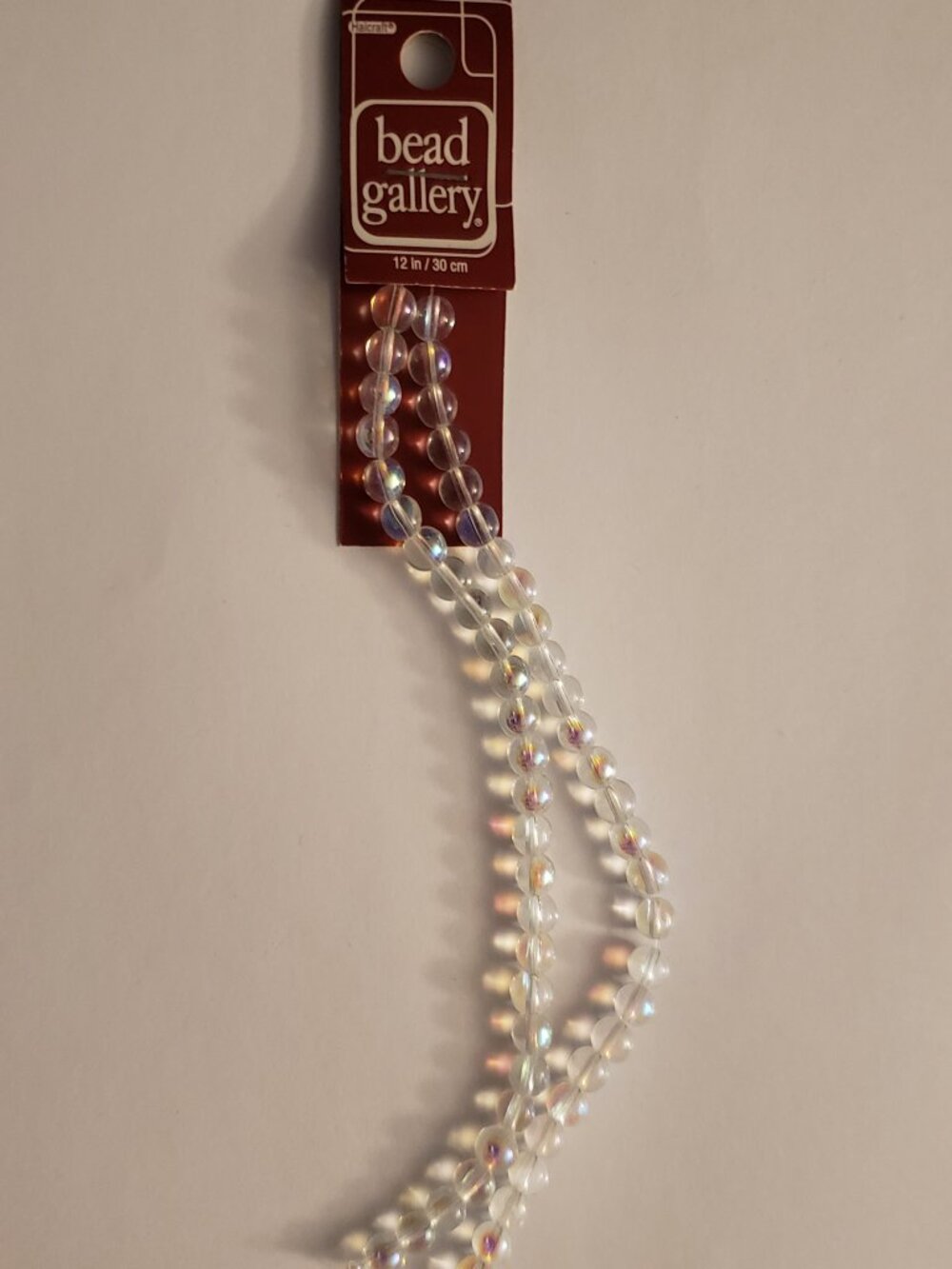 Halcraft Bead Gallery Round Clear Crystal Glass Rainbow Iridescent 6mm